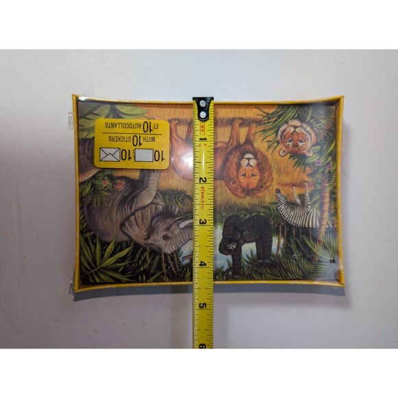 Vintage Hallmark Jungle Animals Stationery Set 10 Notes Envelopes Stickers NIB - Picture 10 of 11